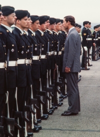 Prince Charles inspects the Royal Newfoundland Regiment. St. John's NL