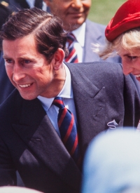 Charles & Diana listen intently to one of the crowd at the Halifax Garrison Grounds.