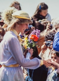 Diana receives an enthusiastic welcome from the people of Summerside, PEI.