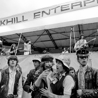Rolling Stones and biker security at Hyde Park 1969