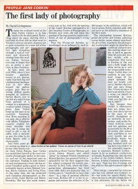 Macleans 1982Apr26 p13 Photography Gallery owner Jane Corkin